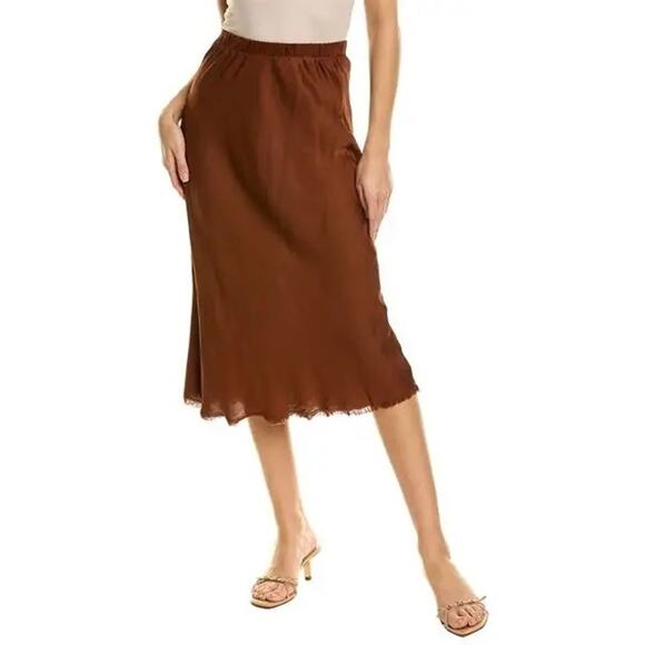 NATION LTD Mabel Bias Cut Midi Skirt in Santa Fe Size Medium / M Satin Silky - Picture 1 of 6